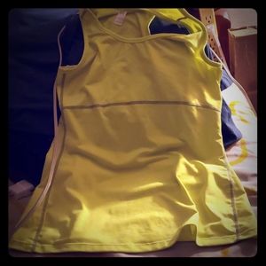 Neon yellow form fitting tanktop